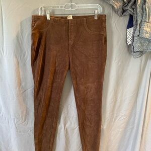 Faded Glory Brown Slim Corduroy Leggings